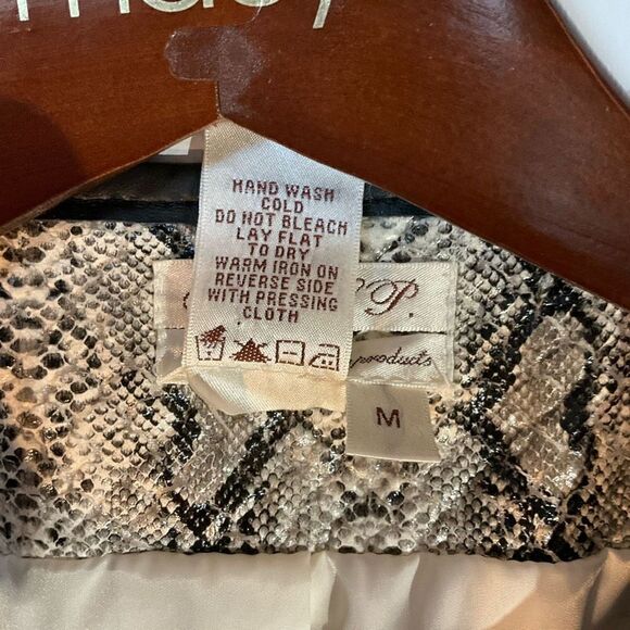 MSSP Max Studio Special Produxts Zip up Snakeskin Jacket! Alanis Morissette! Med - Picture 7 of 12